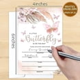 thumbnail image 3 of Baby Shower Invitations, Baby Shower Party Invitations for Boy Girl, 25 Sets Pink Pampas Grass Fill in Invites Cards with Envelopes, A Little Butterfly is on Her Way Baby Shower for Party Supplies, 3 of 6