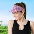 thumbnail image 3 of Fvsianol Sport Hat Sun Visor Hat Empty Top Colorful Stripes Hat with Sweatband Adjustable Stretchy Band Extended Brim Tennis Sport Hat, 3 of 8