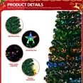 thumbnail image 3 of 7 FT Green Fiber Optic Christmas Tree with Lighted Top Star, 280 Branch Tips, Pre-Lit PVC Holiday Decor for Home, Office, Party, 3 of 8