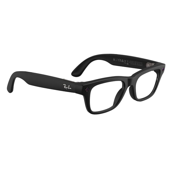 Ray-Ban Unisex Size 50 AI Smart Meta Gen 2 Blayzer Glasses with Charging Case, Matte Black/Clear