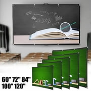 120"/100"/84"/72"/60" 16:9 High Contrast Collapsible 4K Portable Foldable Movie Manual Projector Screen Projection HD Home Film Theater Christmas Party Movie Cinema For World Cup