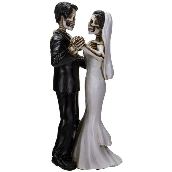 Love Never Dies Day Of The Dead Wedding Dance Skeletons Groom And Bride Figurine