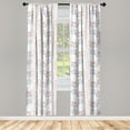 thumbnail image 3 of Ambesonne Romantic Curtains, Spring Season Design, Pair of 28"x84", Multicolor, 3 of 5