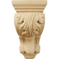 thumbnail image 2 of Ekena Millwork 3 1/2"W x 4"D x 7"H Small Traditional Acanthus Corbel, Alder, 2 of 4