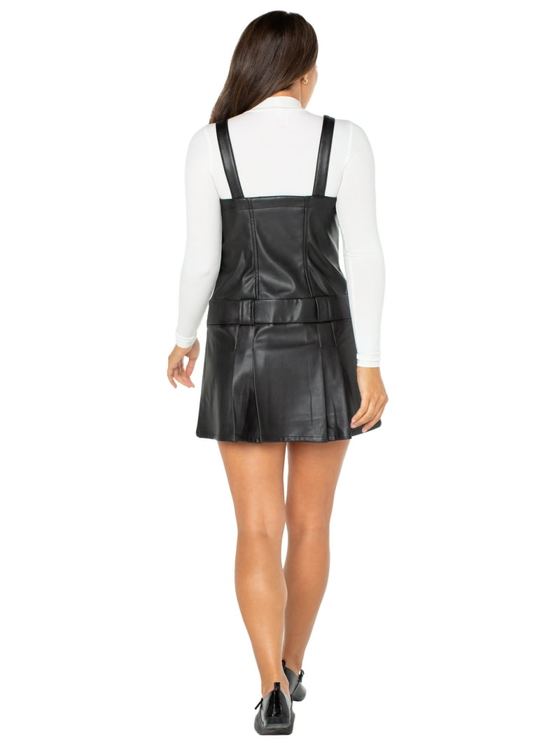 chinese dress ladies Genuine Leather Celebrity Jennifer Lopez Black Dress