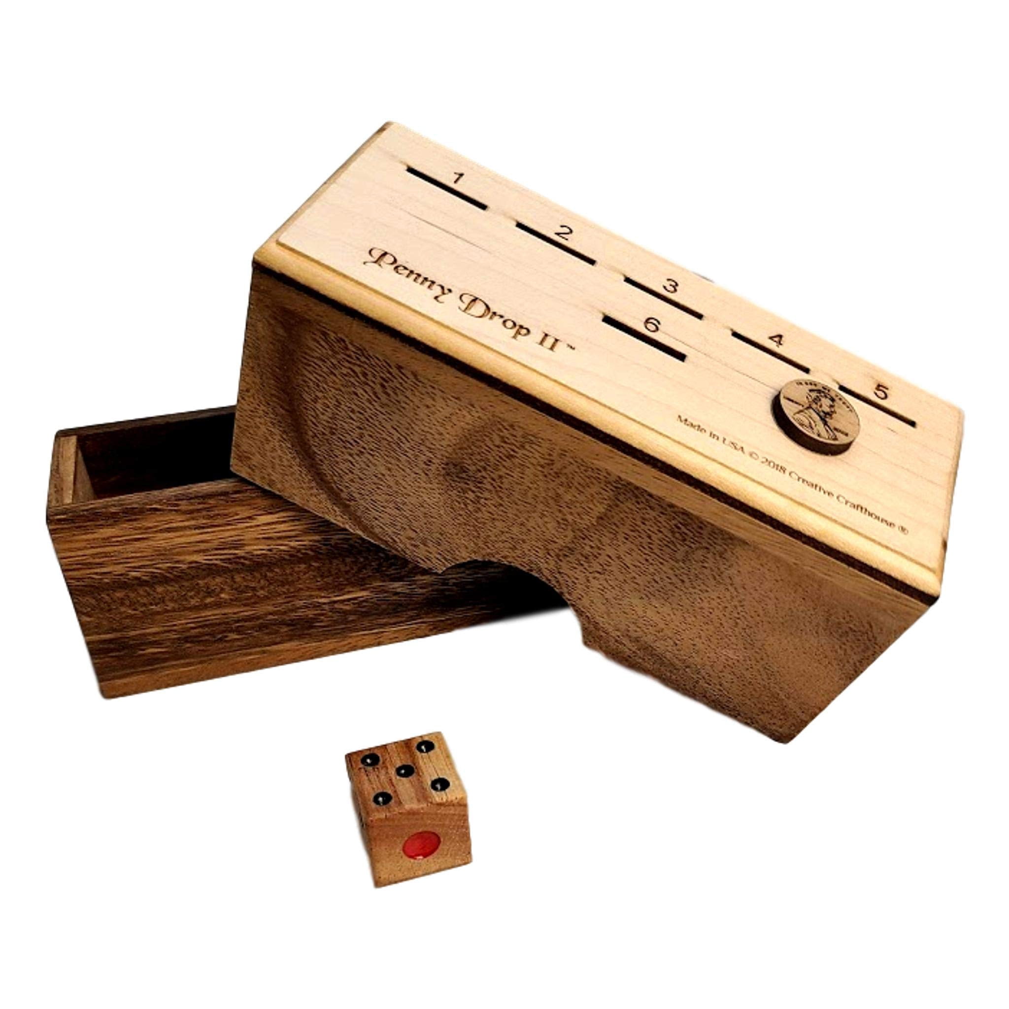 Creative Crafthouse Penny Drop II Premium Wood Family Dice Game