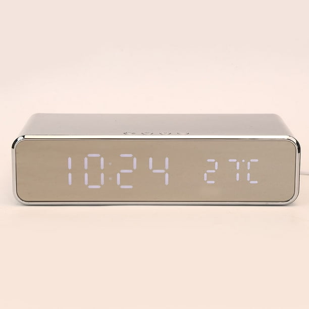 Electronic Bedside Clock,3 in 1 Electronic Thermometer Clock Digital