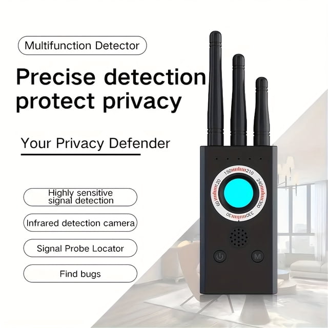 Estbridge Upgraded Hidden Camera Detector with Wireless Signal Detection - for WiFi Wireless RF GPS Trackers - Portable Spy Camera Finder with USB/Battery Power LCD Indicator - for Ho