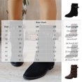 thumbnail image 3 of OKBOP Women's Heeled Boots Buckle Strap Zip-Up Block Heel Round Toe, 3 of 5