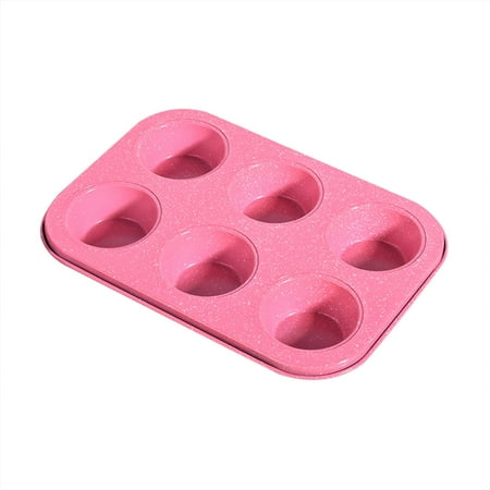 

Inleife Non-Stick 6 Cup Muffin and Cupcake Pan Pink
