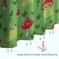 thumbnail image 6 of Red Mushroom Frog Green Pattern Shower Curtain 84"x72" ,Bathroom Decorative Shower Curtains Set with 12 Hooks,Modern Waterproof Washable Shower Curtain, 6 of 6