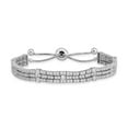 thumbnail image 2 of FJC Finejewelers 925 Sterling Silver CZ Rhodium Plated CZ 5 to 9 inch Adjustable Bracelet, 2 of 5