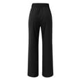 thumbnail image 5 of Wozhidaoke Wide Leg Pants Womens Casual High Waisted Work Straight Leg Dress Slacks with Pockets Bell Bottoms Womens Trousers Slacks for Women, Black +S, 5 of 6