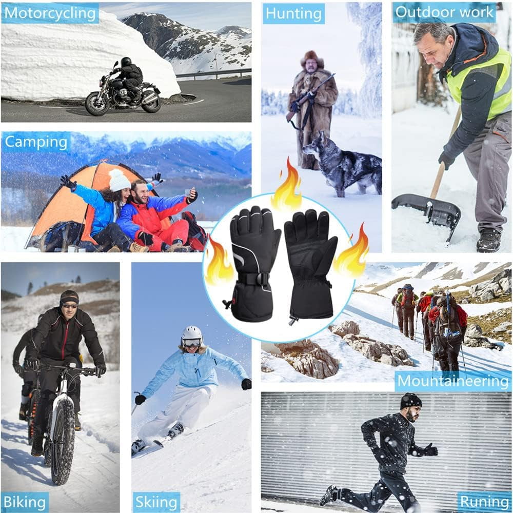 SAVIOR HEAT Heated Gloves for Men and Women,Rechargeable Heated Electric Gloves,Suitable for Winter Outdoor Work,Skiing,Cycling,Running,Hiking,etc.