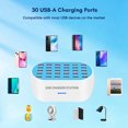 thumbnail image 3 of Multiport USB  30-Port Desktop USB Charging Station Hub 32A160W Power 5V 1A-2.4A Output Smart Identification Replacement for   Smartphones Tablets & Multiple Devices, 3 of 7