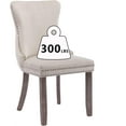 thumbnail image 5 of Velvet Upholstered Dining Chairs Set of 2, Wingback Kitchen Room Accent Chairs with Solid Wood Leg, Dinner Chairs with Nailhead Trim & Button Tufted Back, 5 of 7