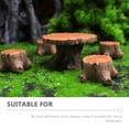 thumbnail image 5 of Raindrops 5 Stools 1 Table Resin Chair Table Craft Micro Landscape Decoration Fairy Garden Miniature Decors, 5 of 8