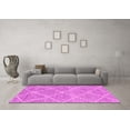 thumbnail image 3 of Ahgly Company Indoor Round Abstract Pink Modern Area Rugs, 4' Round, 3 of 4