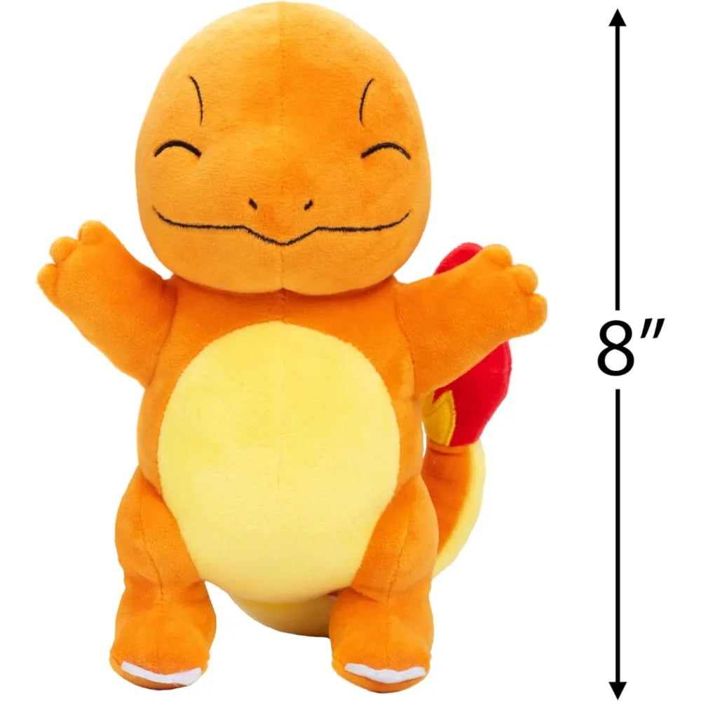 Pokemon Fire, Grass or Water Type 8" Plush Mystery Blind Box 3-Pack - Get Three Officially Licensed 8 Inch Pokemon - Authentic Collectible Soft Stuffed Animal Toy Figures - Gift for Kids, Boys, Girls