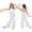 White, variant on iiniim Girls Ballet Lyrical Dance Bodysuit Ruched Mesh Figure Skating Leotard Ballroom Dancewear Jumpsuit White 6