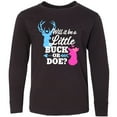 thumbnail image 3 of Inktastic Gender Reveal Will it be a Little Buck or Doe? Long Sleeve Youth T-Shirt, 3 of 5