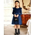 thumbnail image 4 of Arshiner Girls Fall Dress Toddler Tutu Velvet Tulle Winter Long Sleeve Formal Dresses, 4 of 9