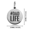 thumbnail image 2 of Stainless Steel #DadLife Round Medallion Keychain Circle Ring, 2 of 2