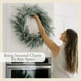 thumbnail image 6 of CG Hunter Holiday Collection Flocked Cedar Wreath, Premium Artificial Indoor and Outdoor Large 30" Flocked Cedar Christmas Wreath, Christmas Decorations and Holiday Greenery, 6 of 9