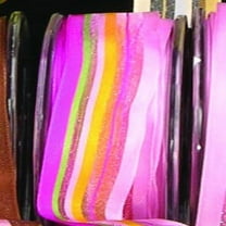 The Ribbon People Pink and Green Stripe Wired Craft Ribbon 1.5" x 54 Yards