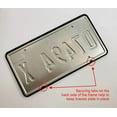 thumbnail image 7 of Iraq Afghanistan Veteran with Ribbons Design - Domed Custom-Made Personalized Narrow (Thin) Top 4 Hole Metal Car License Plate Frame with Free caps - Chrome Frame (Qty: 1), 7 of 7