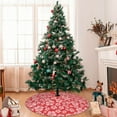 thumbnail image 7 of Yiaed Red Hibiscus Flower Print Christmas Tree Skirt , Tree SkirtsTree Mat for Christmas Winter Holiday Indoor Decorations-48", 7 of 7