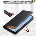 thumbnail image 3 of Funda Tipo Cartera de Cuero Sintético para Samsung Galaxy S22 Ultra Bloqueo RFID, con Ranuras para Tarjetas y Bolsillo para Efectivo, Cierre Magnético Fuerte Negro, 3 of 6