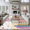 thumbnail image 4 of Happy Birthday Area&nbsp;Rug 5x8ft Colorful Candles Non-Slip&nbsp;Washable Square&nbsp;Rugs Soft Felt Indoor Floor Mat for Bedroom Kitchen Living Room Bathroom, 4 of 9