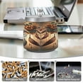 thumbnail image 5 of Outdoor Ashtray with Lid for Cigarette Stainless Steel Smokeless Ash Tray for Patio Home Table Decor Foxes Flower Ring Feathers, 5 of 7