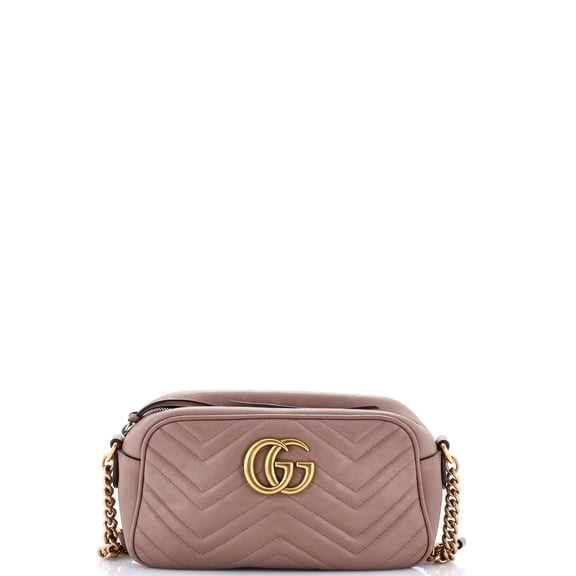 Pre-Owned GG Marmont Shoulder Bag Matelasse Leather Small By Rebag
