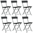 thumbnail image 4 of vidaXL Chair Outdoor Bistro Accent Folding Side Chair Poly Rattan and Steel, 4 of 63