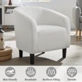 thumbnail image 3 of LAFGUR Barrel Chairs, Furry Accent Chairs, Sherpa Chairs with Soft Padded Armrest, Armchairs for Living Room Bedroom Office,Beige, 3 of 8