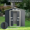 thumbnail image 6 of Costway Metal Storage Shed for Garden and Tools w/Sliding Double Lockable Doors, 6 of 8