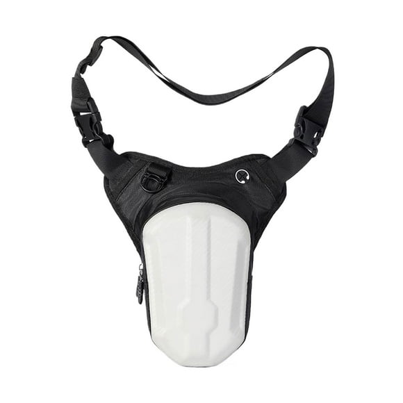 Soidarity Riñonera para motocicleta para correr y andar en bicicleta, protección del contenido en clima lluvioso, bolsa para pierna de Ciclismo blanco