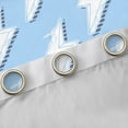 thumbnail image 4 of Erosebridal Lightning Light Print Blackout Curtains Set of 2 (52x84 Each),White And Blue Window Curtains For Boys Kids, 4 of 7