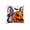 A, variant on Cute Gnome & Jack-O’-Lantern Pillow Cover With Spooky Bats And Skull Hat Detail, Soft Linen-Blend Fabric With Zipper Closure For Easy Cleaning And Insert Swap, Perfect Halloween Decor C