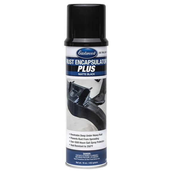 Eastwood Matte Black Rust Encapsulator Plus | Long Lasting Durable Finish 1 Coat Maximum Rust Protection | Heat Resistance up to 350 degrees Fahrenheit | 16 oz. Aerosol
