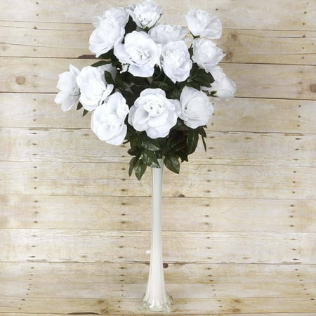 Efavormart 96 Giant Open Rose Bush Artificial Flowers For Diy