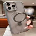 thumbnail image 3 of Xpression Phone Case For Apple iPhone 17 AIR Translucent Matte Finish, MagSafe Compatible, Built-in Ring Stand, Shockproof Protective Back Cover, Gray, 3 of 8
