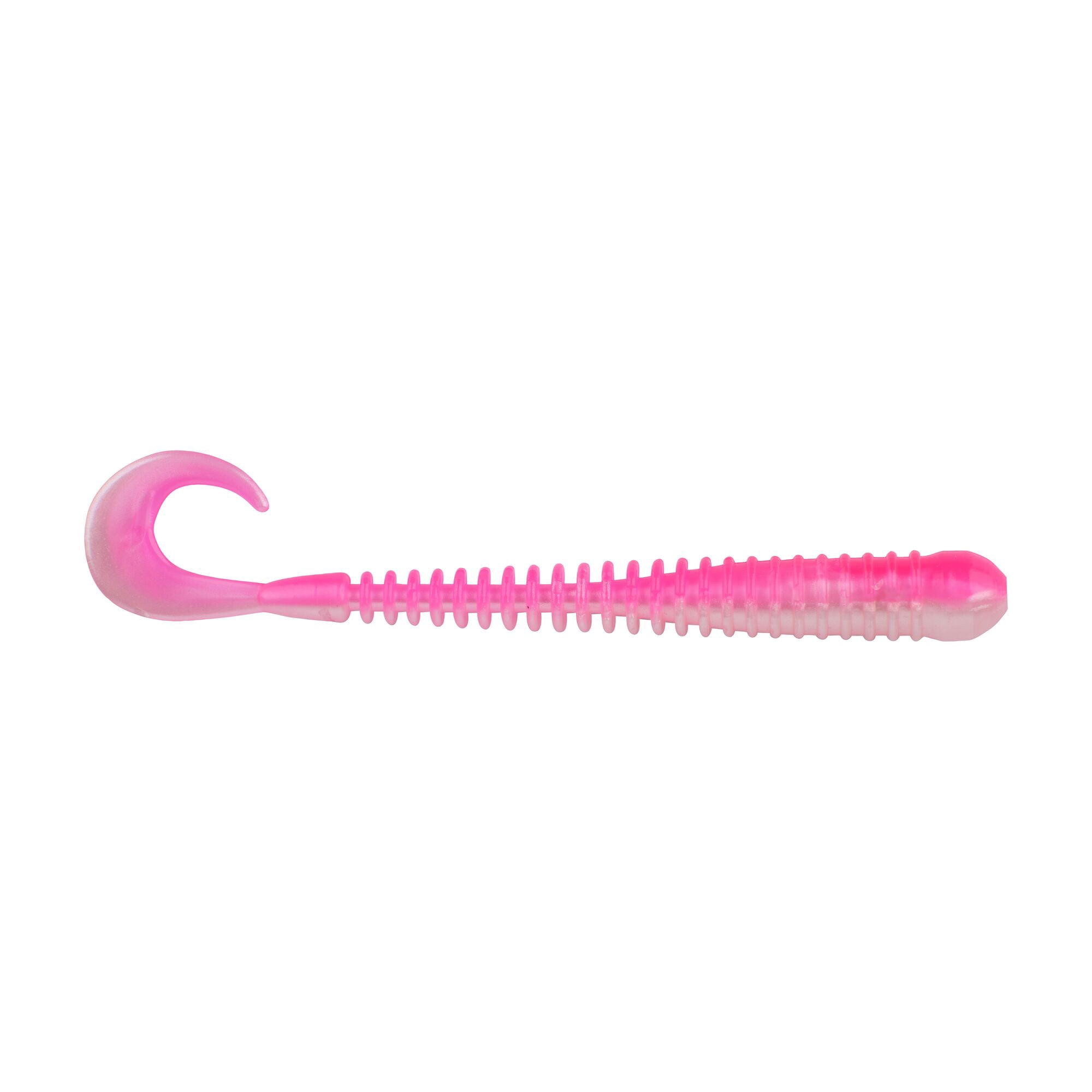 Berkley PowerBait® Rib Worm, 4 in, Worms, Pink Shad (10 Count)