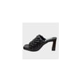 thumbnail image 5 of Steve Madden Braid Black Fashiion Slip On Block Mid Heel Open Toe Heeled Sandals (Black, 9.5), 5 of 6