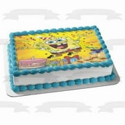 Spongebob Birthday Party Edible Image Cake Topper For Half Sheet Cake By TNCT