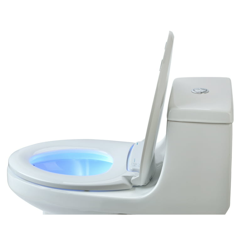 Brondell LumaWarm Heated Elongated White Nightlight Toilet Seat