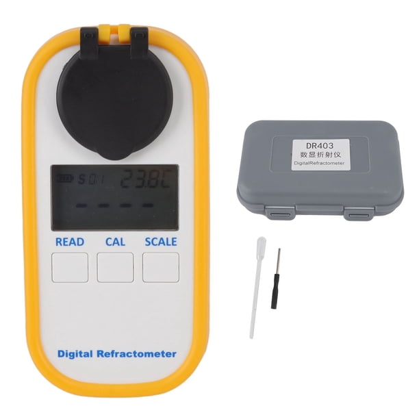 Refractómetro digital portátil de concentración de alcohol, refractómetro de mano de 0 a 80 %