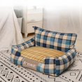 thumbnail image 1 of Removable Cat House Soft Sofa Mats Washable Pet Dog Bed Portable Puppy Cushion Dog Plaid Sleeping Beds For Dogs Pets Supplies ShopWise Round, 1 of 24